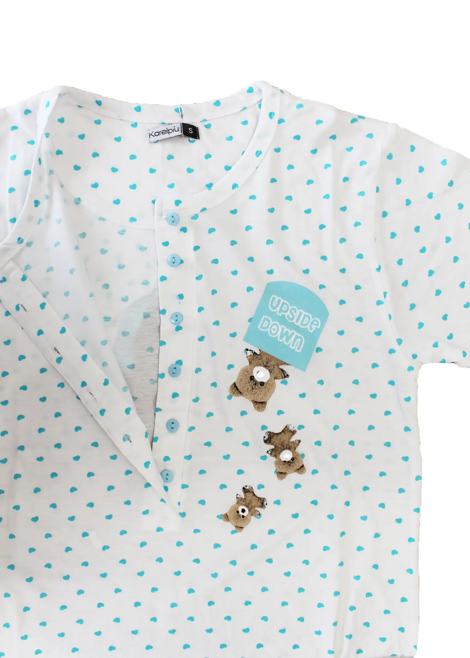 Camicia da Notte Allattamento Parto Maternità Karelpiù 2118 - immagine 3