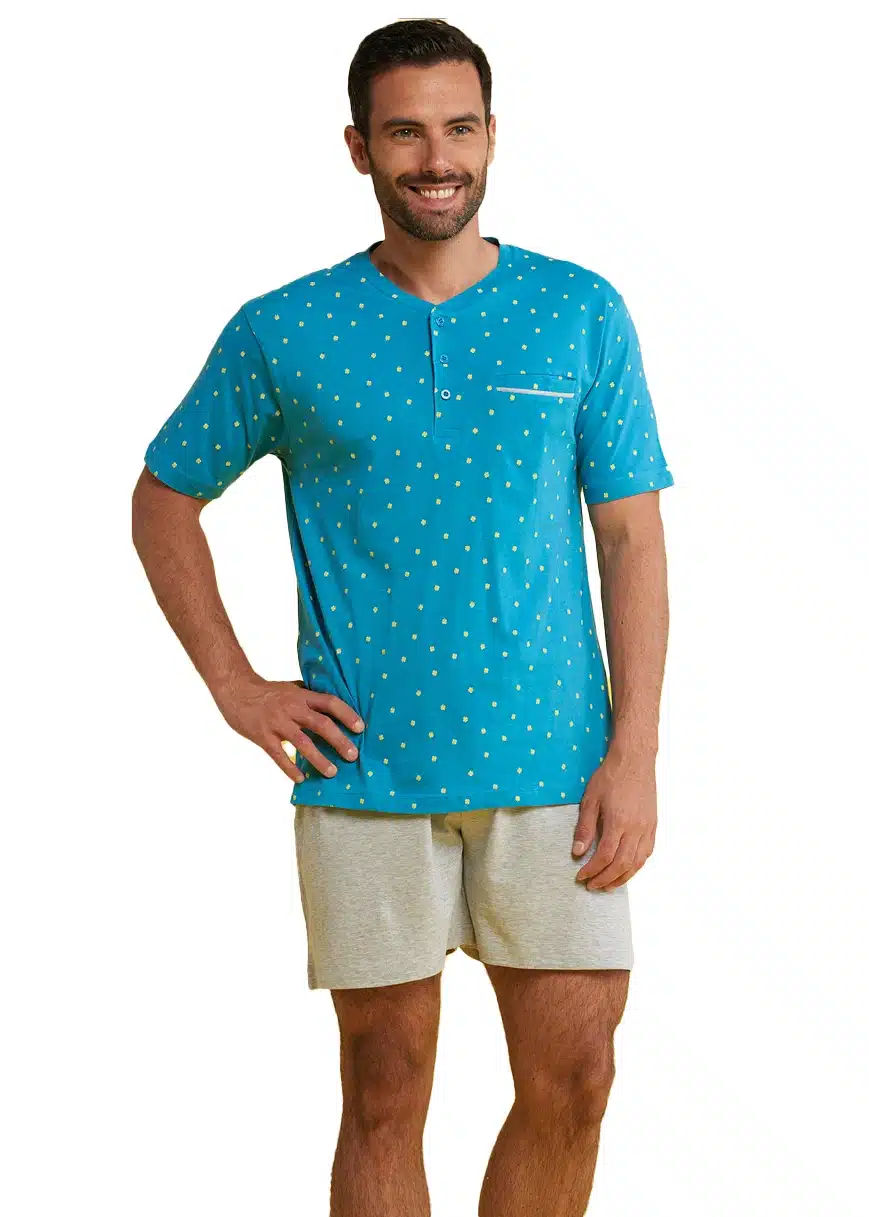 Pigiama Corto Uomo estivo in cotone | Karel 4204 - immagine 3