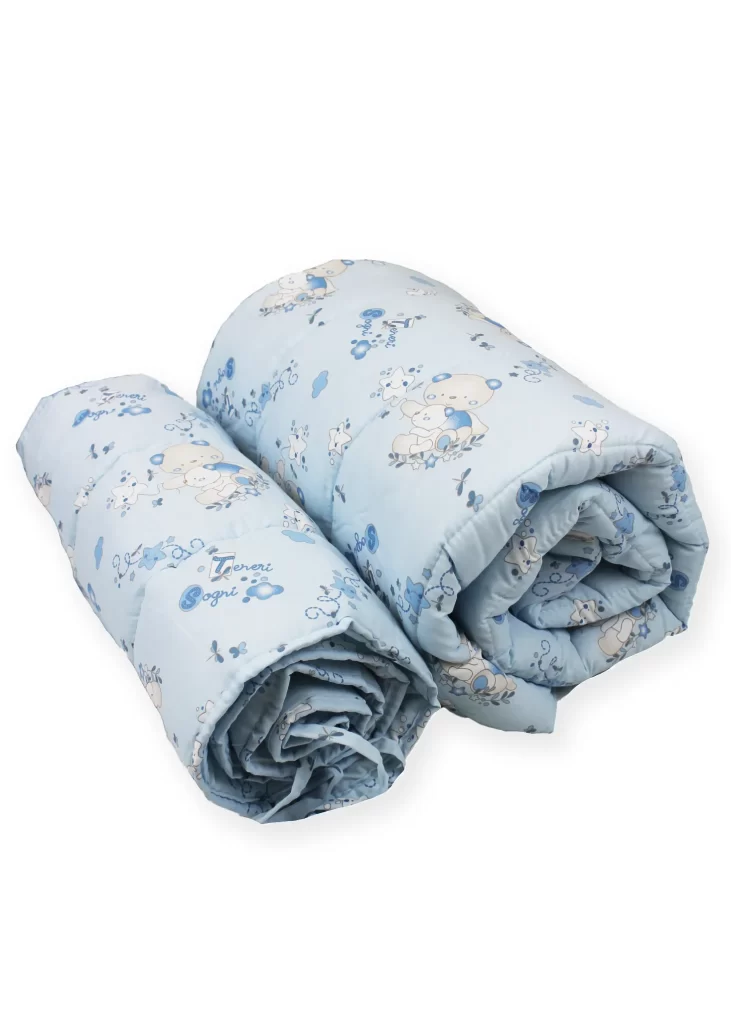 Trapunta Lettino e paracolpi Celeste | Nazareno Gabrielli