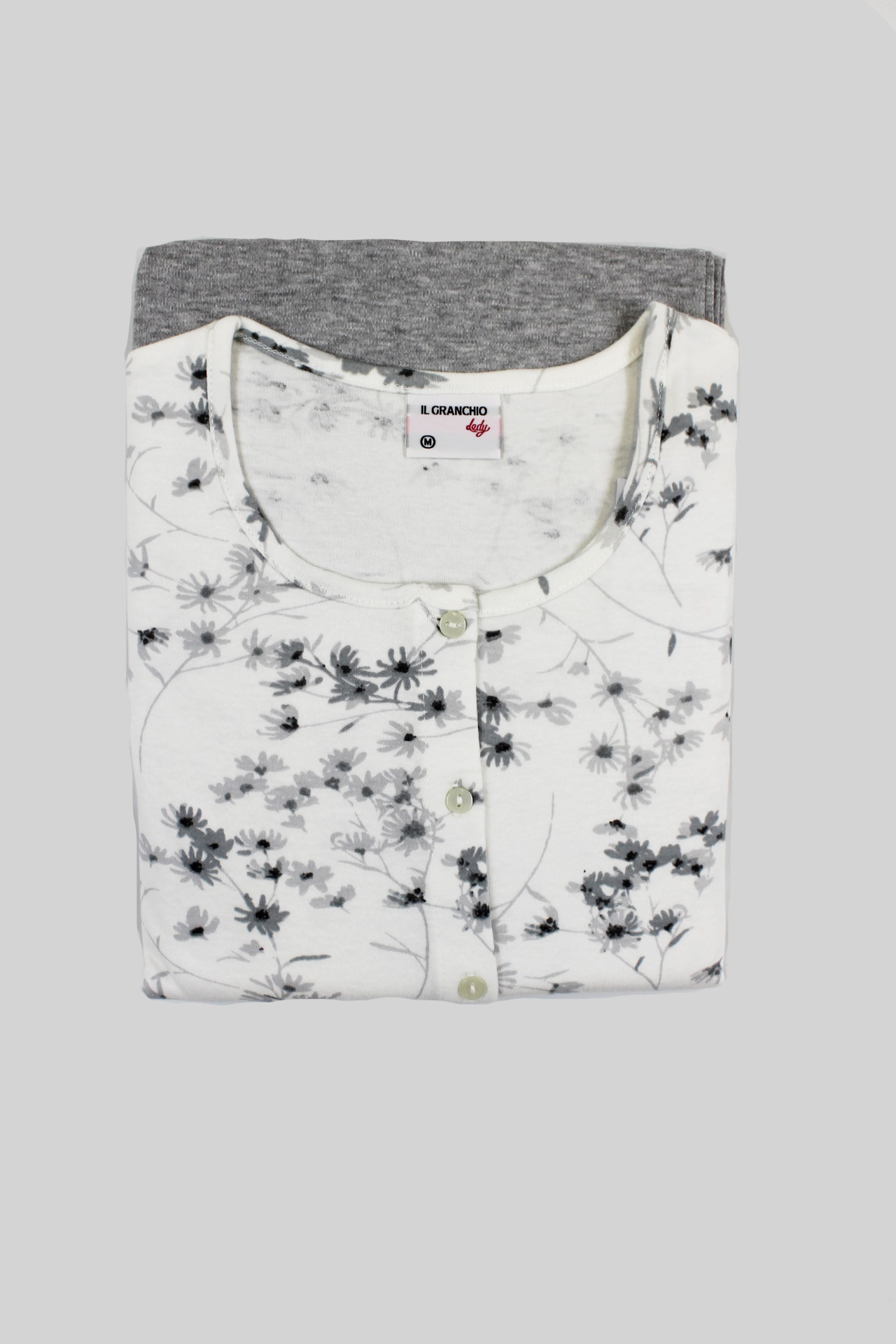 Pigiama Aperto Donna Caldo cotone | Il Granchio 6007a - immagine 4