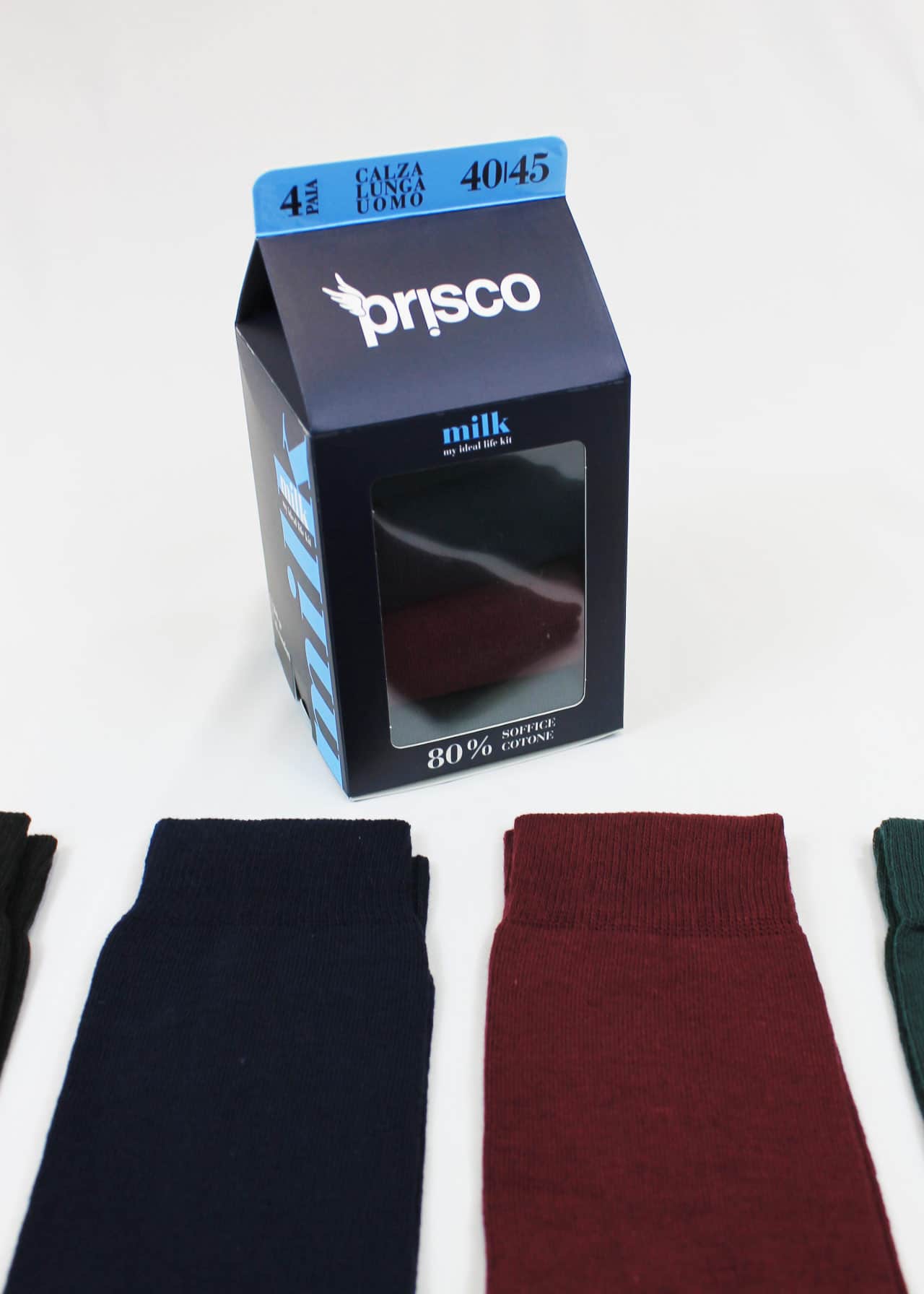 Calze Uomo Lunghe | Prisco | 4 paia Tinta unita - immagine 2