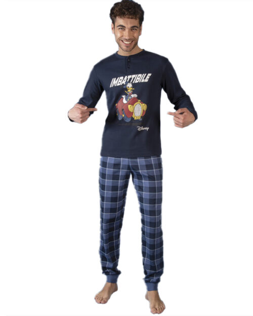 Pigiama Uomo Caldo Cotone Zio Paperone Disney