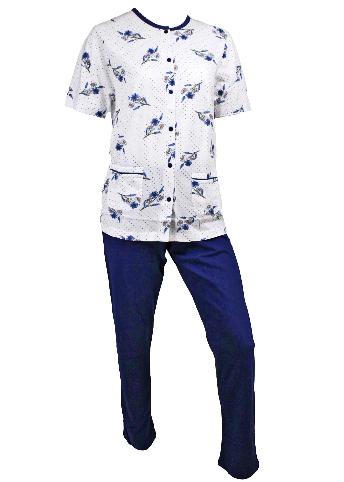 Pigiama Donna Aperto mezza manica Cotone | Karel 6044 - immagine 5