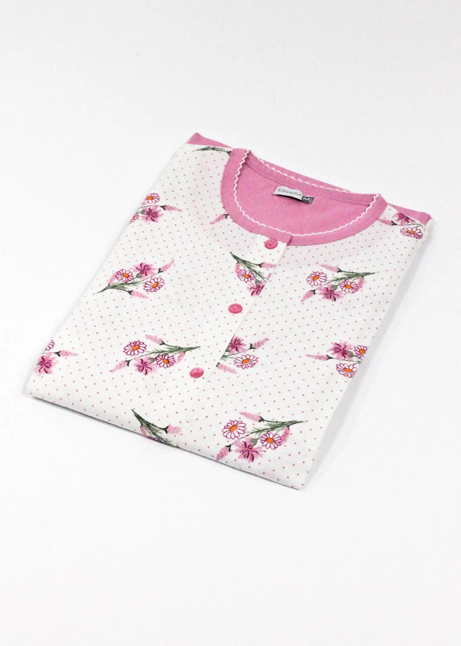 Pigiama Donna Aperto mezza manica Cotone | Karel 6044 - immagine 3