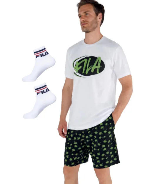 Completo Uomo in Cotone T-shirt + Calze | Fila 1186
