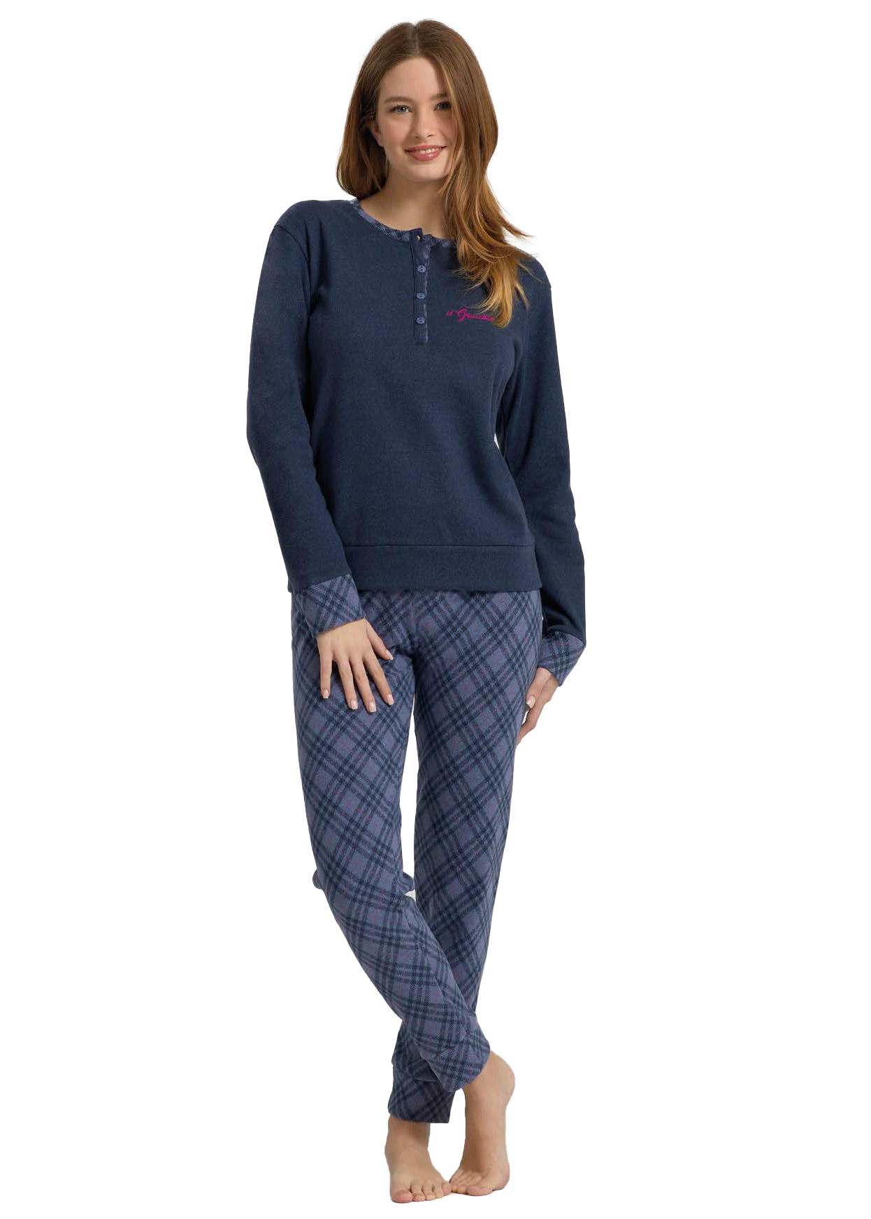 Pigiama Donna Felpa Punto Milano IlGranchio 651 - immagine 4