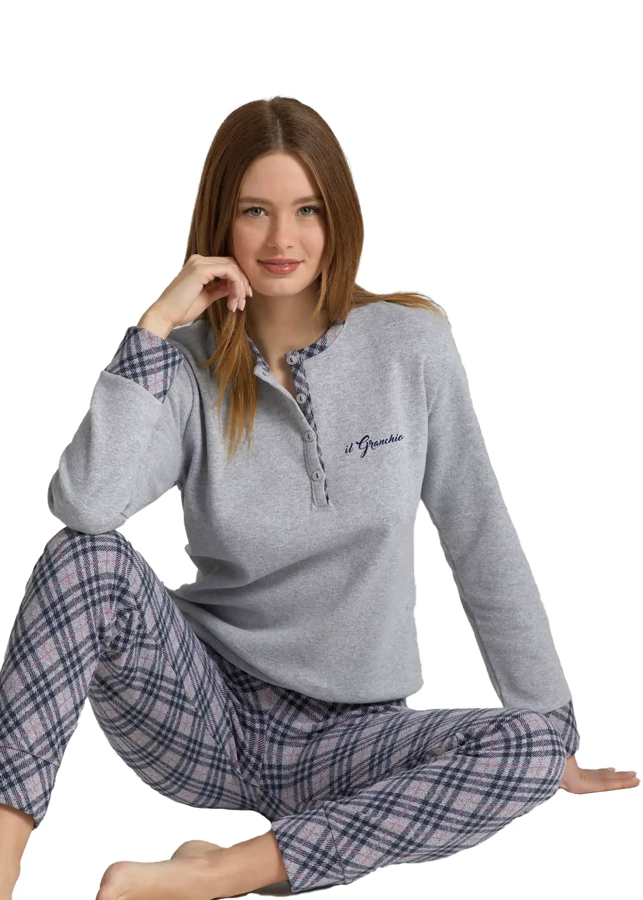 Pigiama Donna Felpa Punto Milano IlGranchio 651 - immagine 3