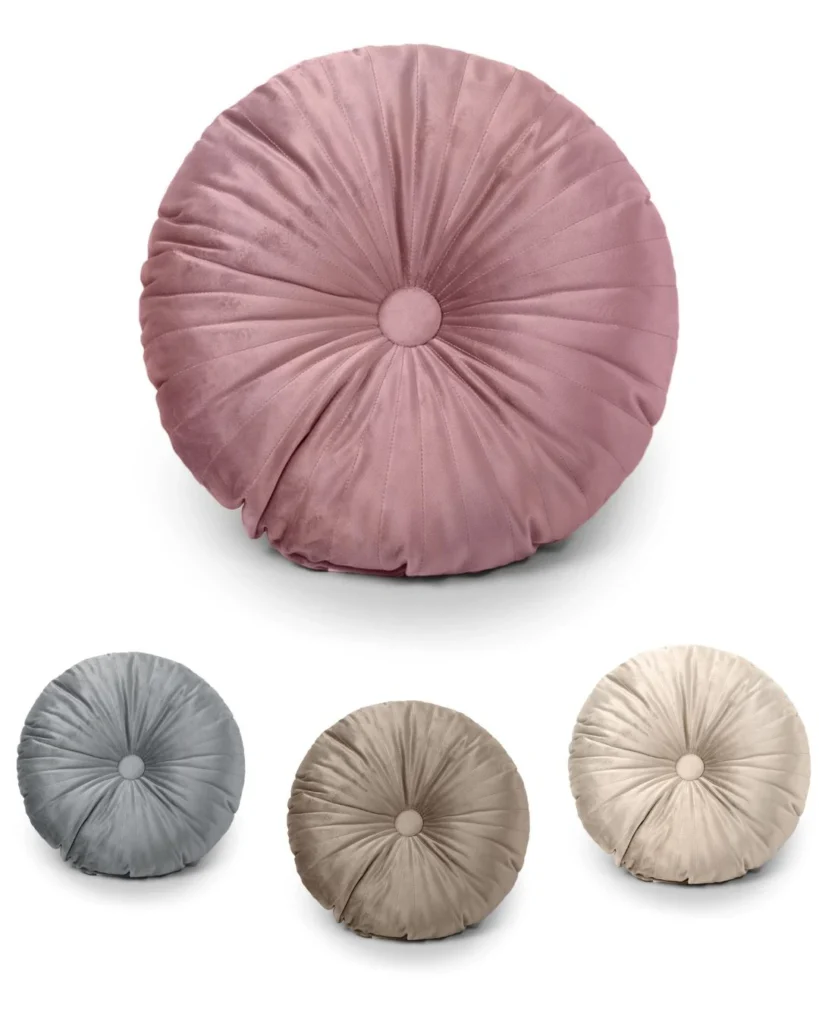 Cuscino Arredo Tondo in Velluto Shabby Chic