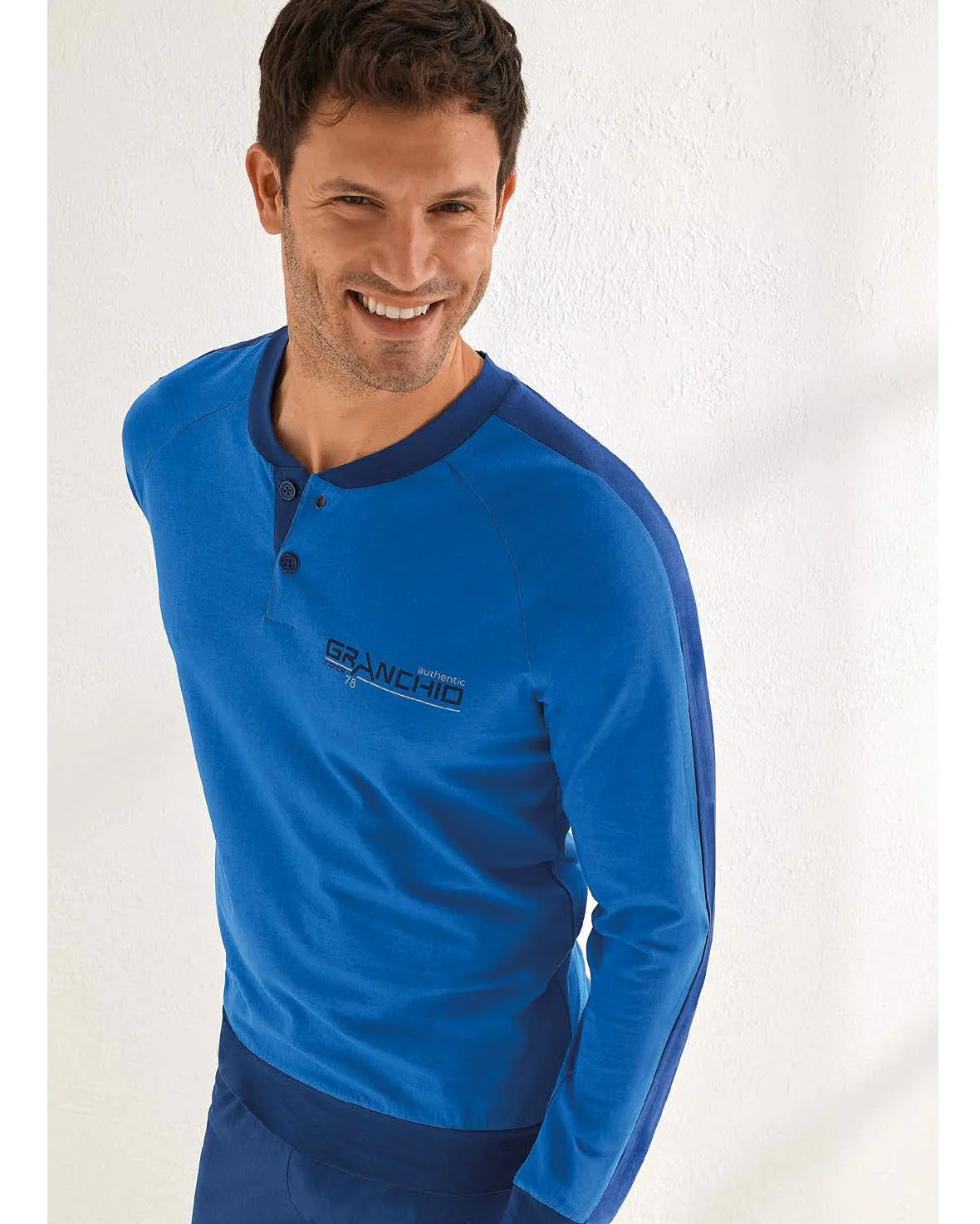 Pigiama Calibrato Uomo in Cotone Leggero Lungo IlGranchio - immagine 3