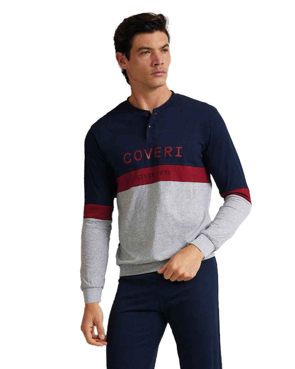 Pigiama Lungo Uomo Cotone Leggero | Enrico Coveri 1158 - immagine 4