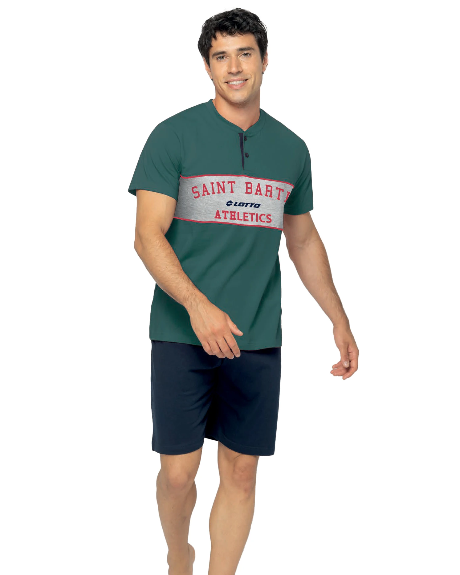 Pigiama Uomo Corto in Cotone Estivo | Lotto 1199 - immagine 6