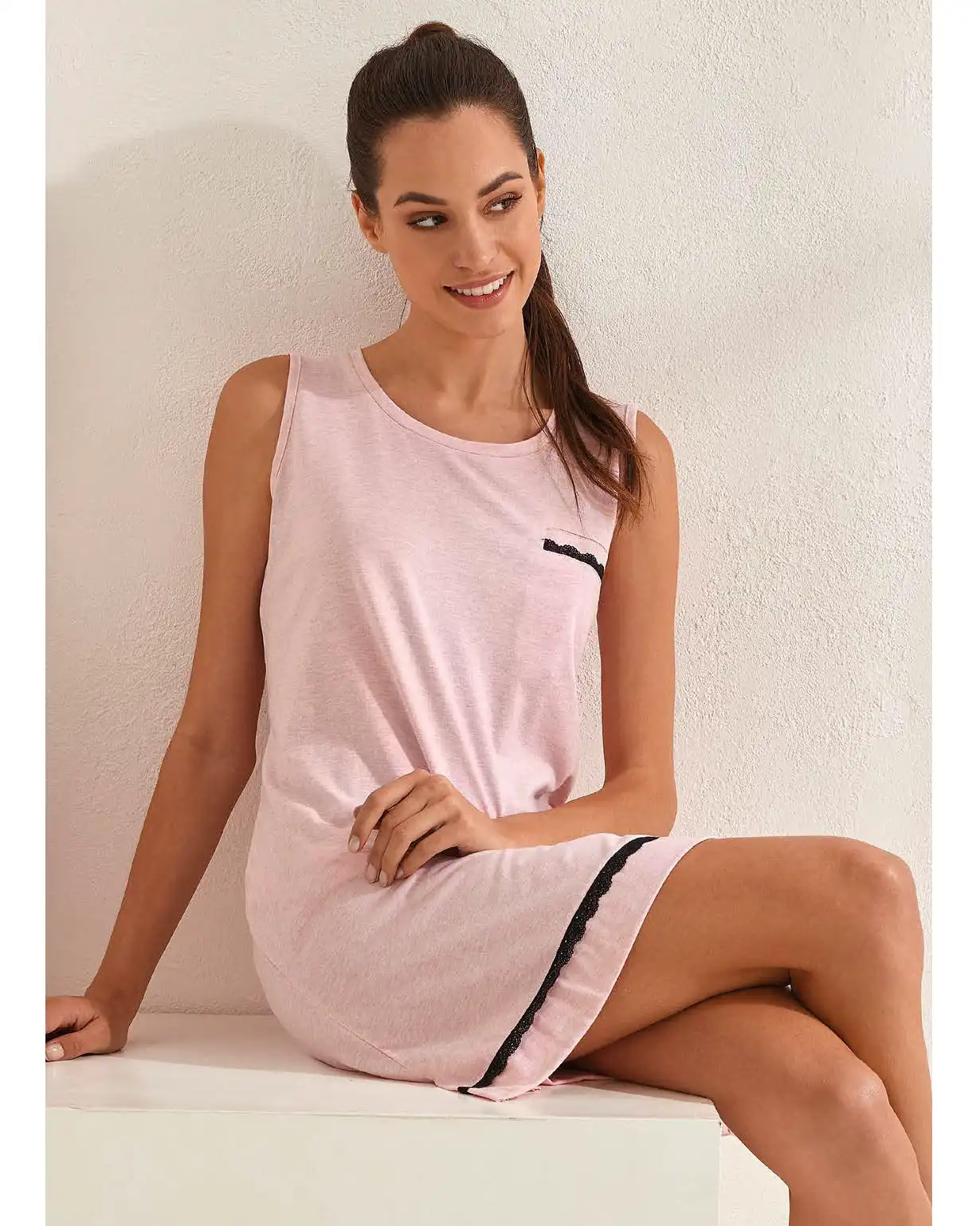 Camicina da Notte Spalla Larga Cotone Estivo | IlGranchio - immagine 3