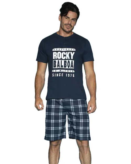 Pigiama Uomo Corto T-shirt Pantaloncino | Rocky Balboa