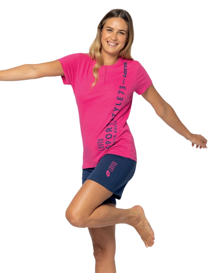 Pigiama Corto Donna Estivo in Cotone | Lotto Sportivo 5212 - immagine 5