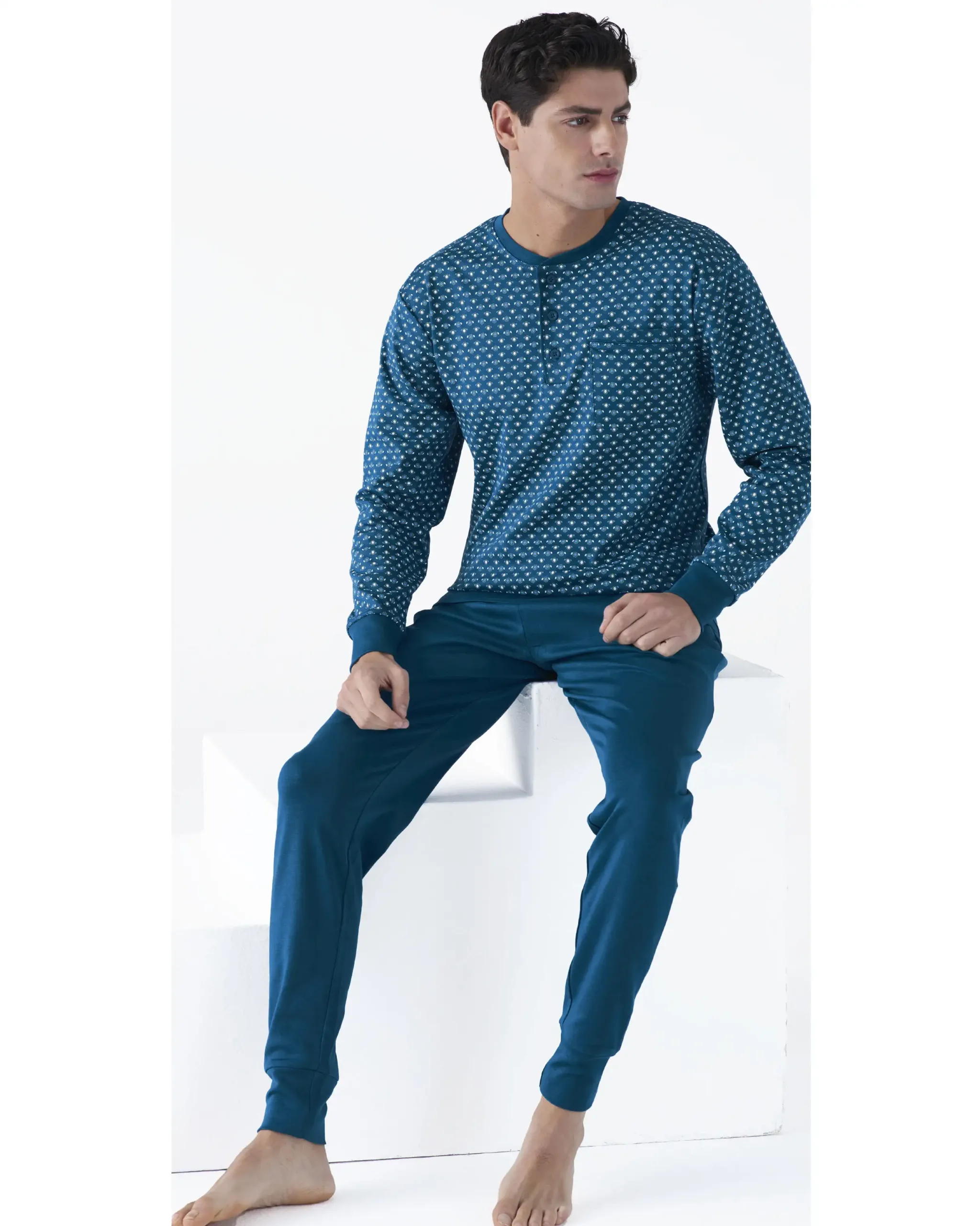 Pigiama Uomo Caldo Cotone Calibrato 3XL 4XL 5XL | Pigiamiamoci - immagine 4