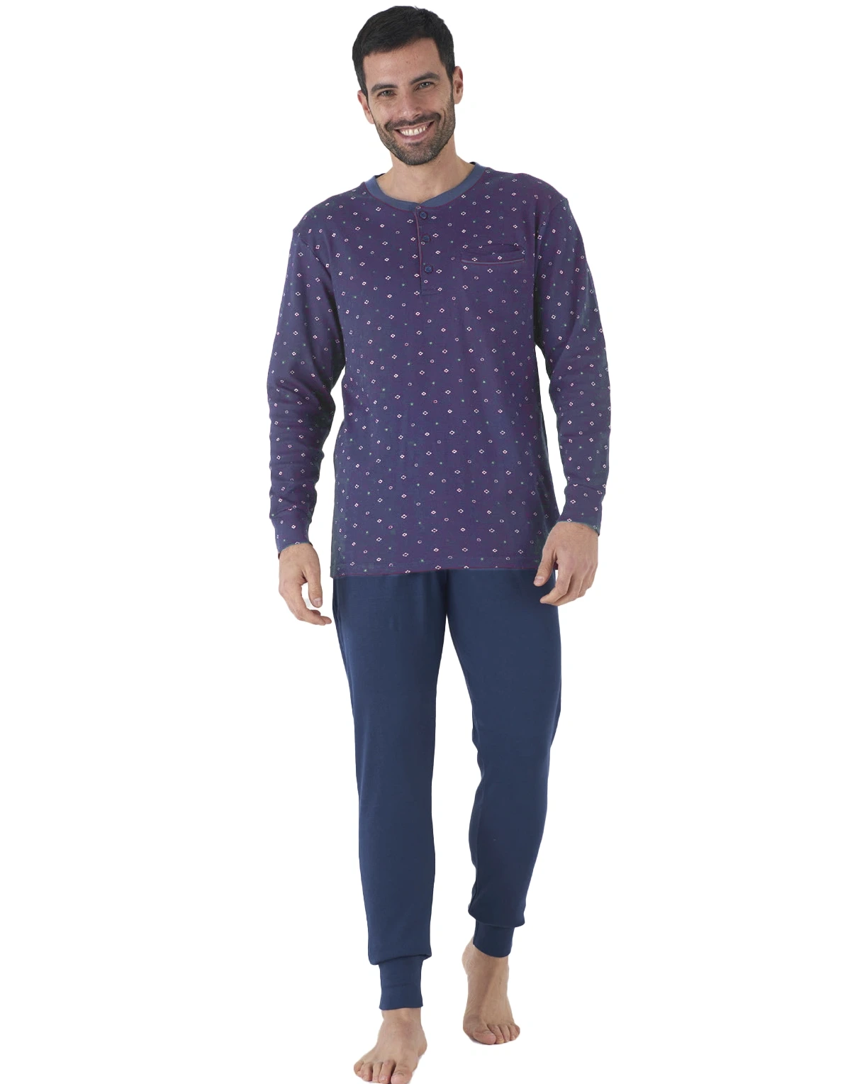 Pigiama Calibrato Uomo Caldo Cotone | Karel 5137 - immagine 3