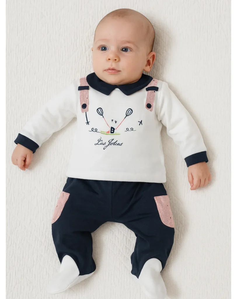 Tutina neonato in cotone 100% Les Jolies – leggera da 0 a 9 mesi