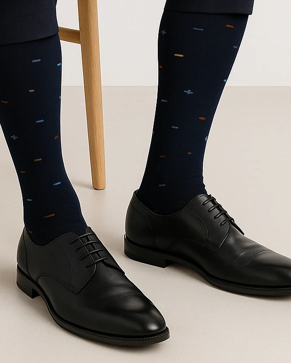 Calze uomo lunghe IlGranchio in cotone caldo | 3 paia fantasia - immagine 3