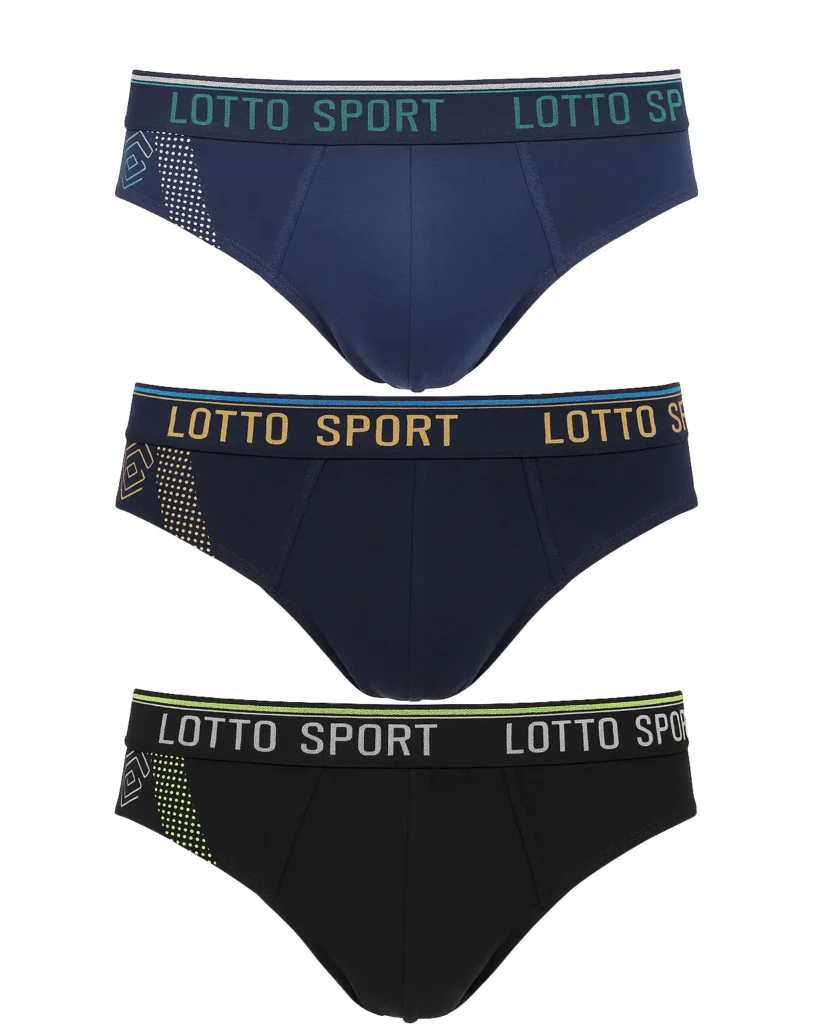 Slip Uomo Lotto Sport – Tris in Cotone Bielastico